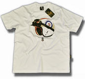 View Item Stomp Mod 60's Scooter Target Helmet Goggles T Shirt White